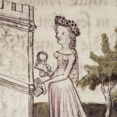 Le Verger impénétrable (Roman de la rose, Oxford Douce 371, fol. 4v)