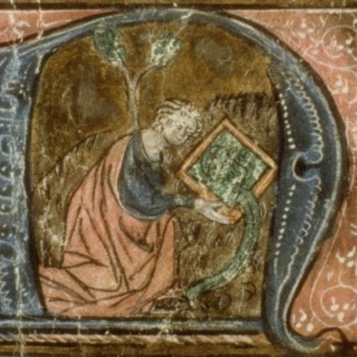 Narcisse à la fontaine (Roman de la rose, Oxford Add.A.22, F21)