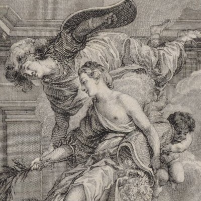 Minerve annonce la paix à la Ville de Paris - Cochin d’après Hallé