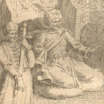 Frontispice (Les Mille et un quarts d’heure, 1715, t.1)