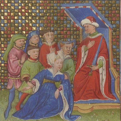 Mélusine aux pieds de Raymon (Roman de Mélusine, Fr12575) - Guillebert de Mets