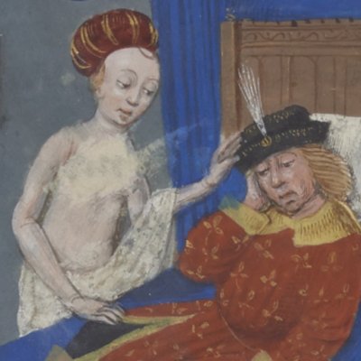 Raimondin chasse son frère et se lamente (Roman de Mélusine, ms Fr24383)