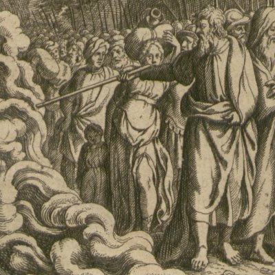 Le passage de la Mer rouge (Gottfried, Hist. Chronica, 1674) - Merian