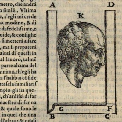 Inscription dans un cadre (Alberti, Opuscoli morali, 1568, De Statua, p. 297)