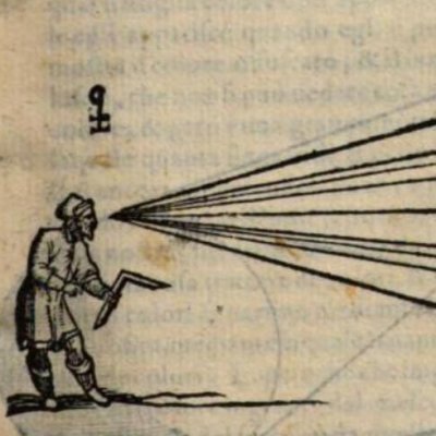 Della pittura, Rayons extrêmes & rayons médians (Alberti, Opuscoli morali, 1568)