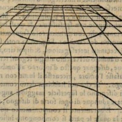 Della pittura, Cercle en perspective, p. 336 (Alberti, Opuscoli morali, 1568)