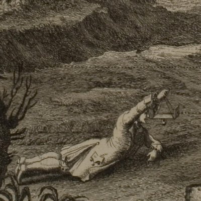 Géomètres dans un champ (Alberti, Della Architettura, Bologne, 1782, l.X, p262)