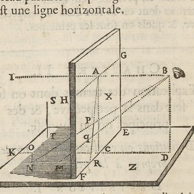 Plan géométral et ligne horizontale (Lamy, Perspective, 1701)