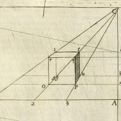 Cube en perspective (Vignola, 1583)