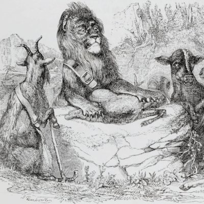 La génisse, la chèvre & la brebis… (Furne 1847) - Grandville