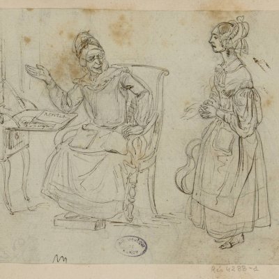 La cigale et la fourmi (Dessins des Fables de La Fontaine) - Grandville