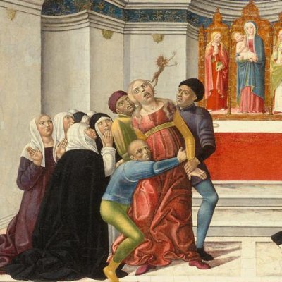 Catherine de Sienne exorcise une possédée - Gerolamo di Benvenuto