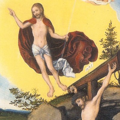 La loi et la grâce (version de Gotha) - Lucas Cranach