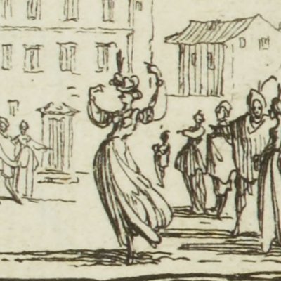 Capitaine Cerimonia et Dame Lavinia (Balli di Sfessania) - Jacques Callot