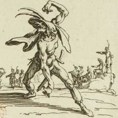 Gian Fritello et Giurlo (Balli di Sfessania) - Jacques Callot