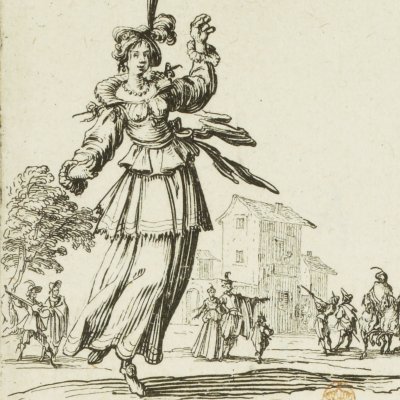 Riciulina et Mezétin (Balli di Sfessania) - Jacques Callot