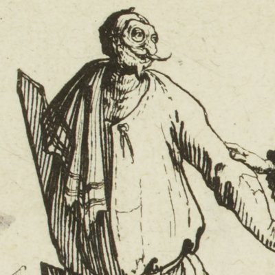 Polichinelle et Dame Lucrèce (Balli di Sfessania) - Jacques Callot