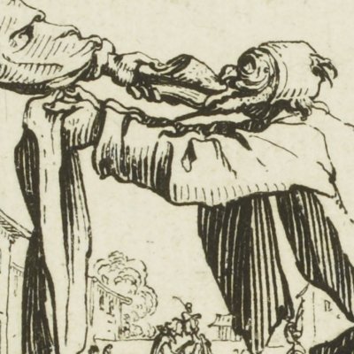 Dame Lucie et Trastullo (Balli di Sfessania) - Jacques Callot