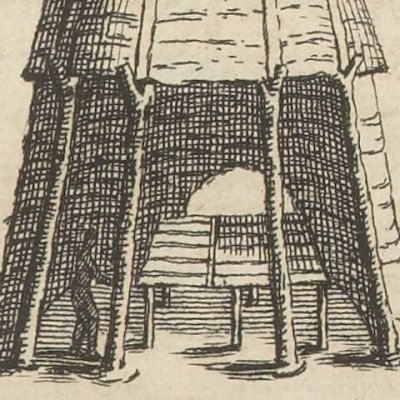 Cazes de nègres (Nlle relation de l’Afrique occidentale, 1728)