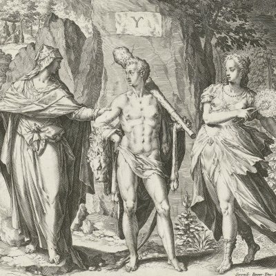 Hercule à la croisée des chemins - Sadeler d’après Sustris