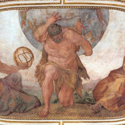 Hercule-Atlas portant le monde (Palais Farnèse, Camerino d’Hercule) - A. Carrache