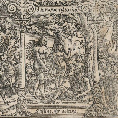 Frontispice avec Hercule rêvant de Vertu et Volupté (Herodoti Halicarnassei Historiographi Libri IX, Cologne, 1526)