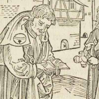 Des vaines études (Brant, Das Narrenschiff, Bâle, 1494, F35v)