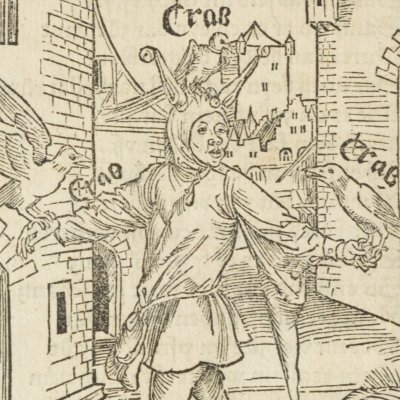 De tout remettre au lendemain (Brant, Das Narrenschiff, Bâle, 1494, F39v)