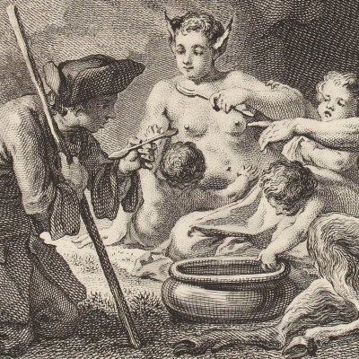 Le satyre et le passant (La Fontaine, Desaint et Saillant, 1755) - Oudry