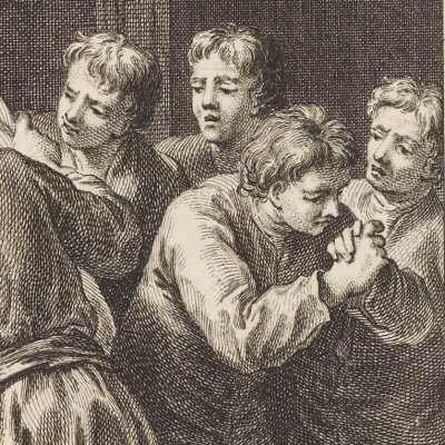 Le laboureur et ses enfants (La Fontaine, Desaint et Saillant, 1755) - Oudry