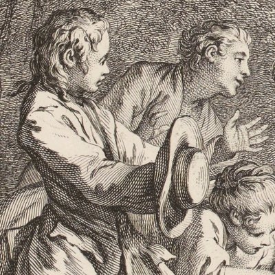 L’âne portant des reliques (La Fontaine, Desaint et Saillant, 1755) - Oudry