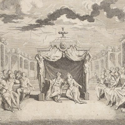 Urgande et Alquif sous un riche pavillon. Prologue (Lully/Quinault Amadis, 1719)