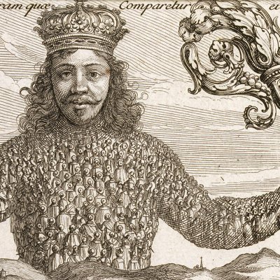 Frontispice du Léviathan de Hobbes (éd. Londres, Crooke 1651) - Abraham Bosse