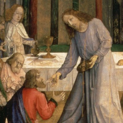 La communion des apôtres (Retable de l’Institution de l’Eucharistie, Pala del Corpus Domini) - J de Gand