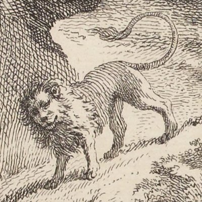 Le lion et le chasseur (La Fontaine, Desaint et Saillant, 1755) - Oudry