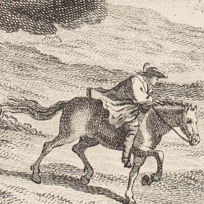 Phœbus et Borée (La Fontaine, Desaint et Saillant, 1755) - Oudry