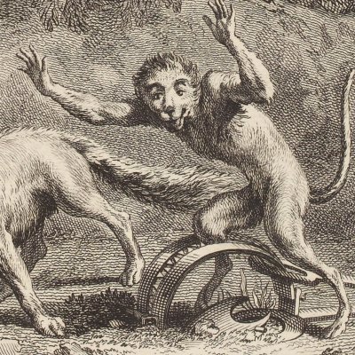 Le renard, le singe & les animaux (La Fontaine, Desaint & Saillant 1755) - Oudry