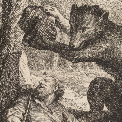 L’ours et l’amateur des jardins (La Fontaine, Desaint et Saillant, 1755) - Oudry