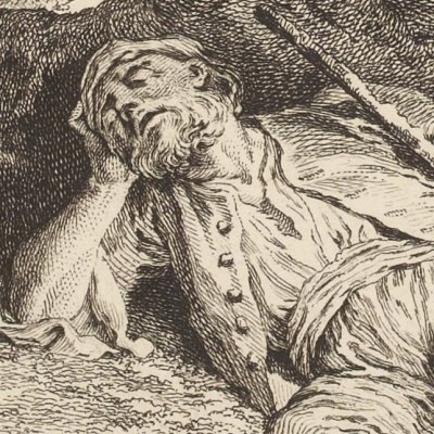 The acorn and the pumpkin (La Fontaine, Desaint et Saillant, 1755) - Oudry