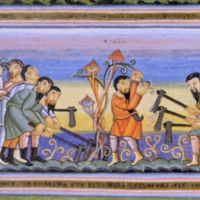 Parabole des vignerons (Codex aureus d’Echternach, f°76v°)