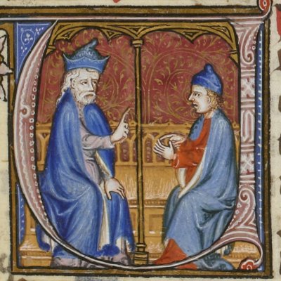Sénèque et Gallion (Ouvrages & extraits de Sénèque, Ms Paulmy, Ars. 1085)