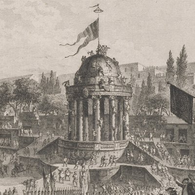 Pillage de la cocagne à Naples, Largo del Castello - Duplessi Bertaux > Des Prez