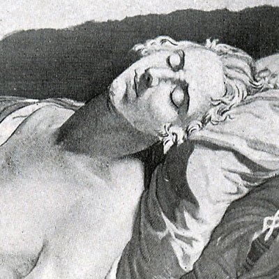 Le Pelletier de Saint-Fargeau sur son lit de mort - Tardieu d’après David