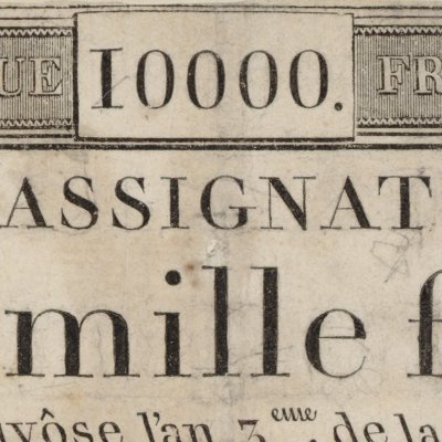 Assignat de dix mille francs créé le 18 Nivôse l’an 3ème de la République