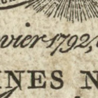 Loi du 4 janv 1792, an 4 de la Liberté. Domaines nationaux. Assignat de 25 sols