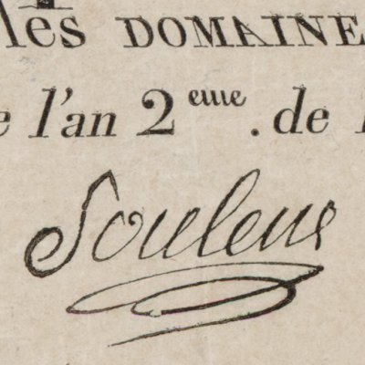 Assignat de 500 livres hypothéqué sur les domaines nationaux. 20 Pluviose an 2
