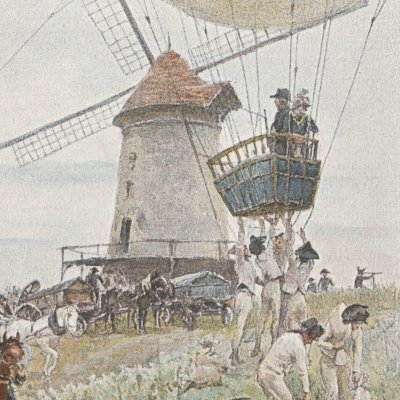 Arrivée à Charleroi (Les aérostats aux armées de la république)
