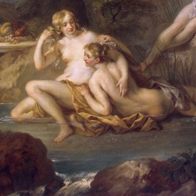Les chevaliers danois séduits par les nymphes d'Armide - François Lemoyne