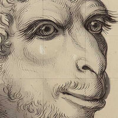 Trois têtes physiognomoniques inspirées par le chameau - Le Brun