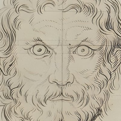 Deux têtes physiognomoniques inspirées par le lion - Le Brun